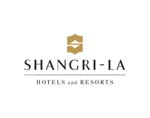 Logo of prestigious hotel brand Shangri-La, showcasing our extensive partnership with leaders in the hospitality industry.