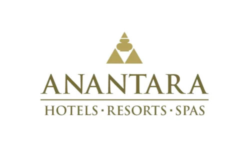 Logo of prestigious hotel brand Anantara, showcasing our extensive partnership with leaders in the hospitality industry.