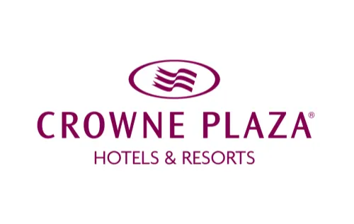 Logo of prestigious hotel brand Crowne Plaza, showcasing our extensive partnership with leaders in the hospitality industry.