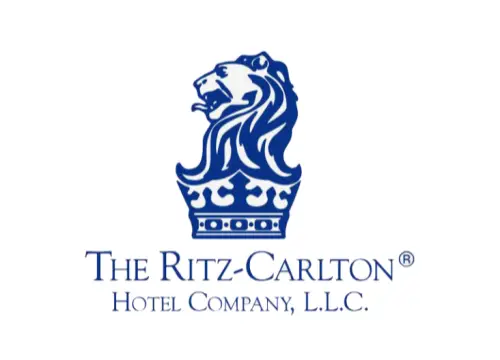 Logo of prestigious hotel brand The Ritz-Carlton, showcasing our extensive partnership with leaders in the hospitality industry.